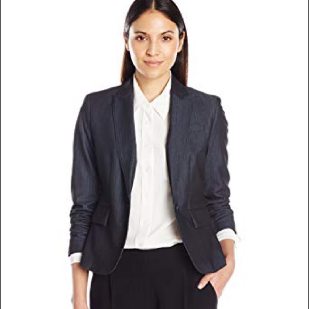 EUC AK metallic blue blazer